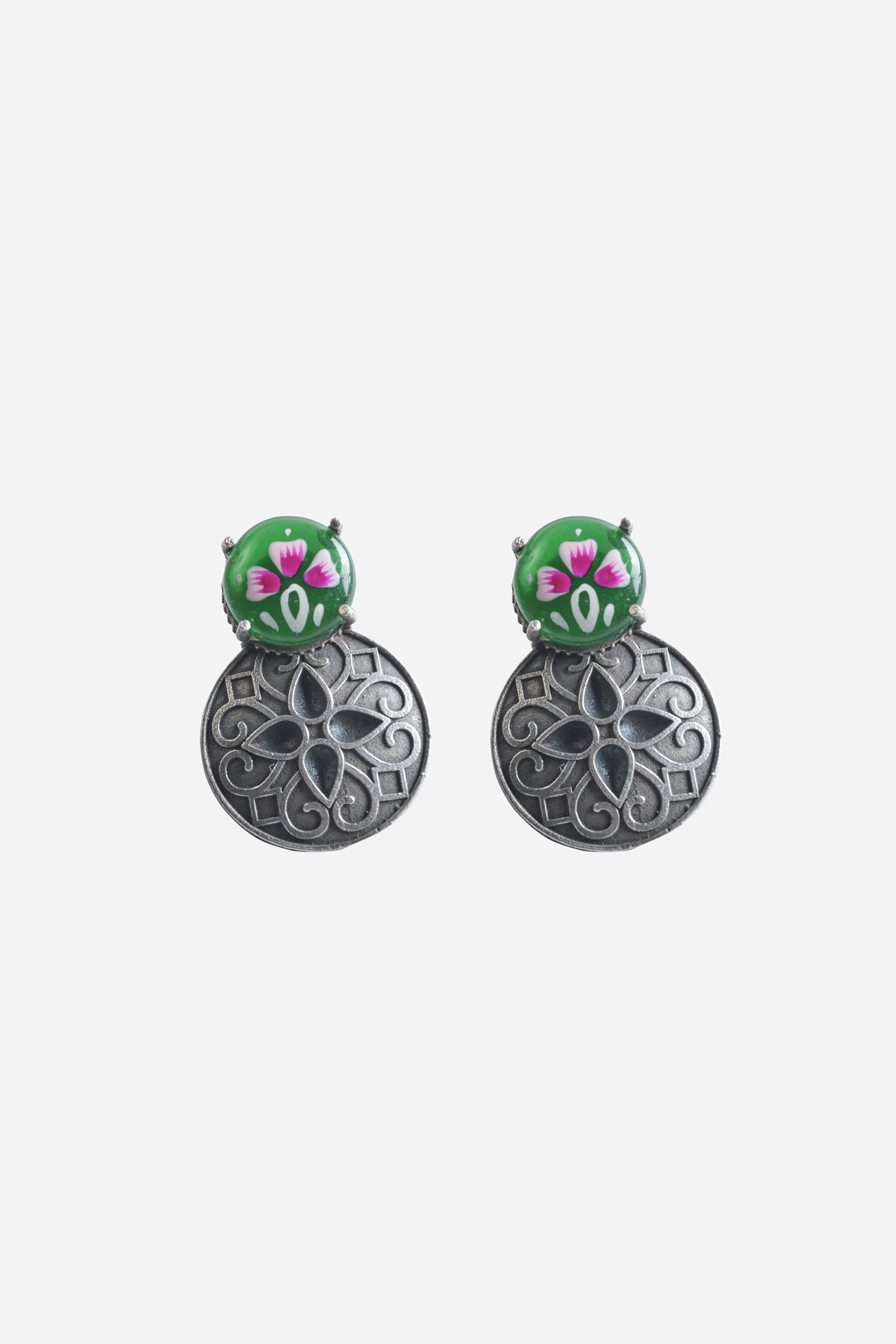Sculpted Disc Earrings